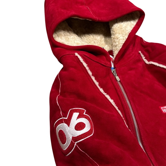 HBC Hudsons Bay 2006 Olympics Team Canada Shearling Sherpa Suede Jacket Mens XL - Picture 10 of 13